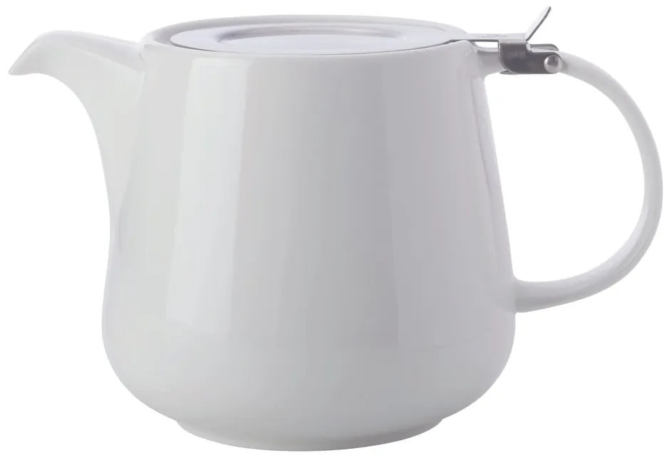 Biały porcelanowy dzbanek do herbaty z sitkiem Maxwell &amp; Williams Basic, 600 ml