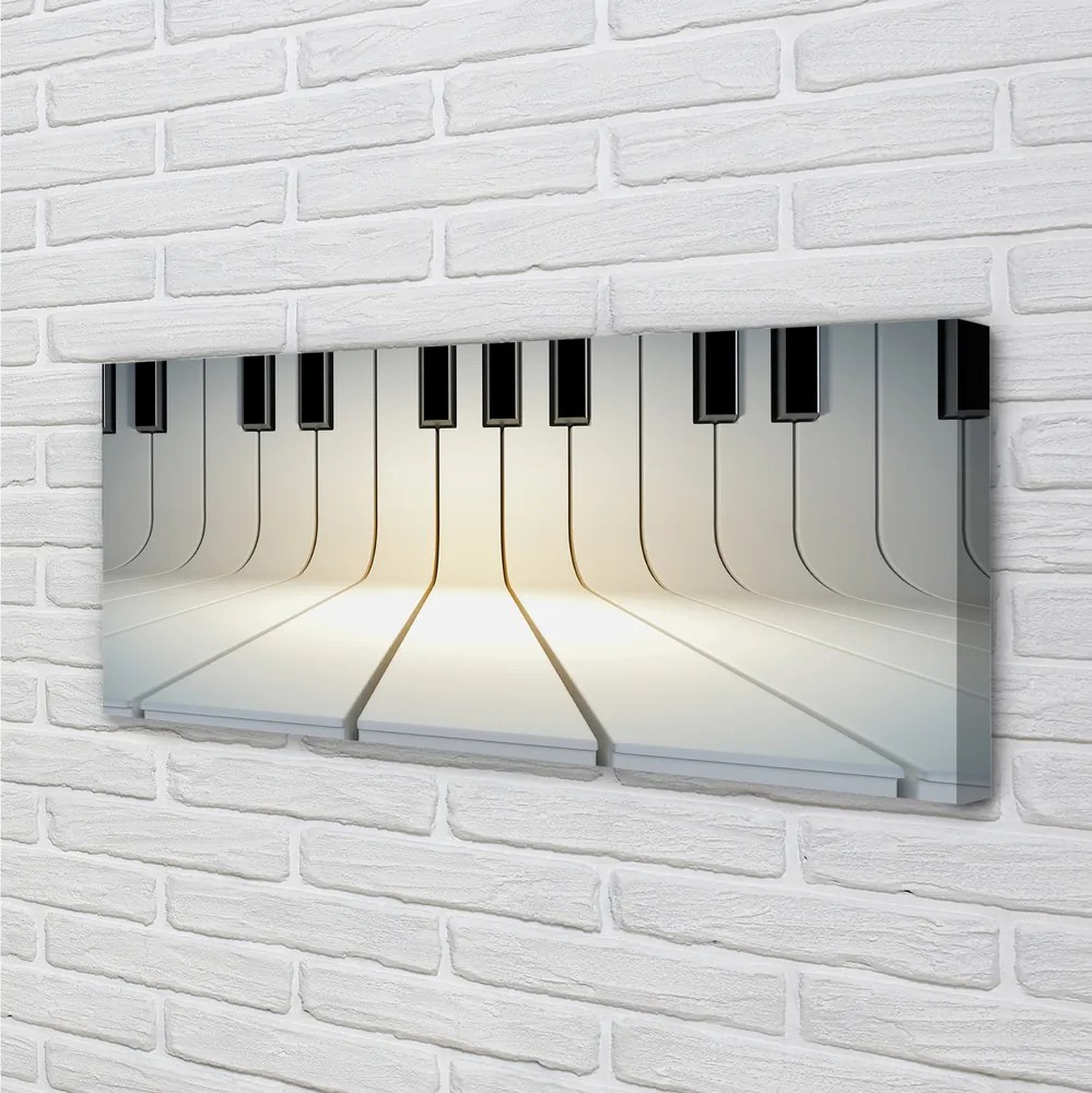 Duży obraz na płótnie Rytm Czarno-Białych Klawiszy