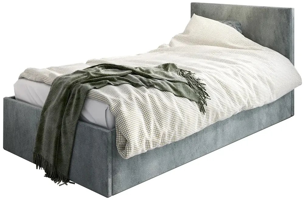 Szare młodzieżowe łóżko tapicerowane W4-M41