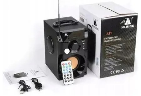 Głośnik bluetooth przenośny aux fm lcd subwoofer