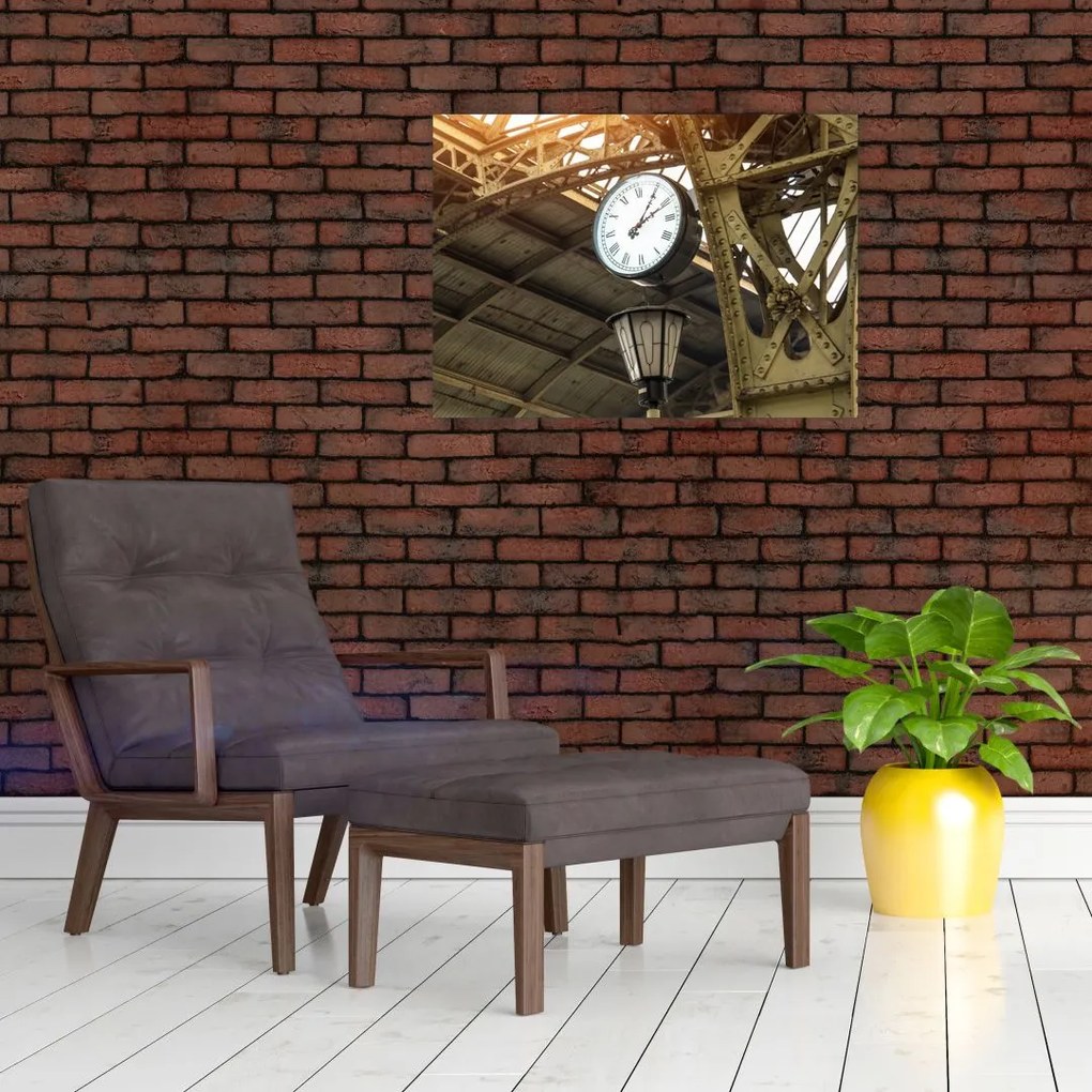 Obraz - Zegar na dworcu (70x50 cm)