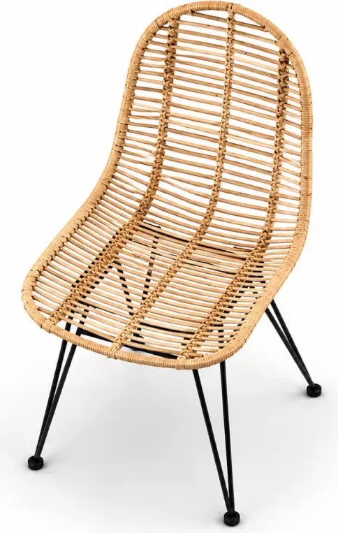 Krzesło Molak rattanowe z ergonomicznych siedziskiem