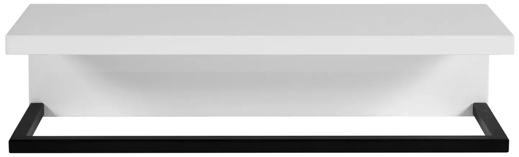 Półka łazienkowa z relingiem LOV 40 cm biały połysk KROFAM