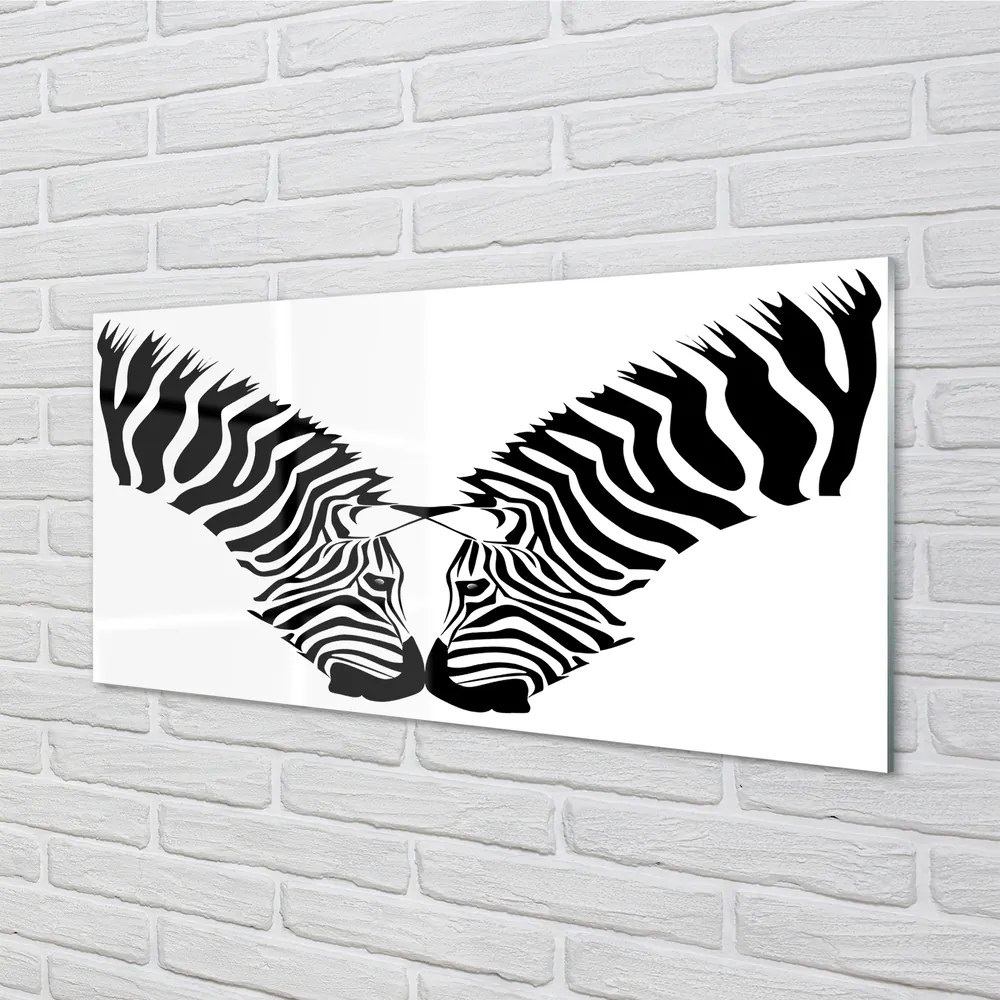 Obraz na szkle Odbicie lustrzane zebra