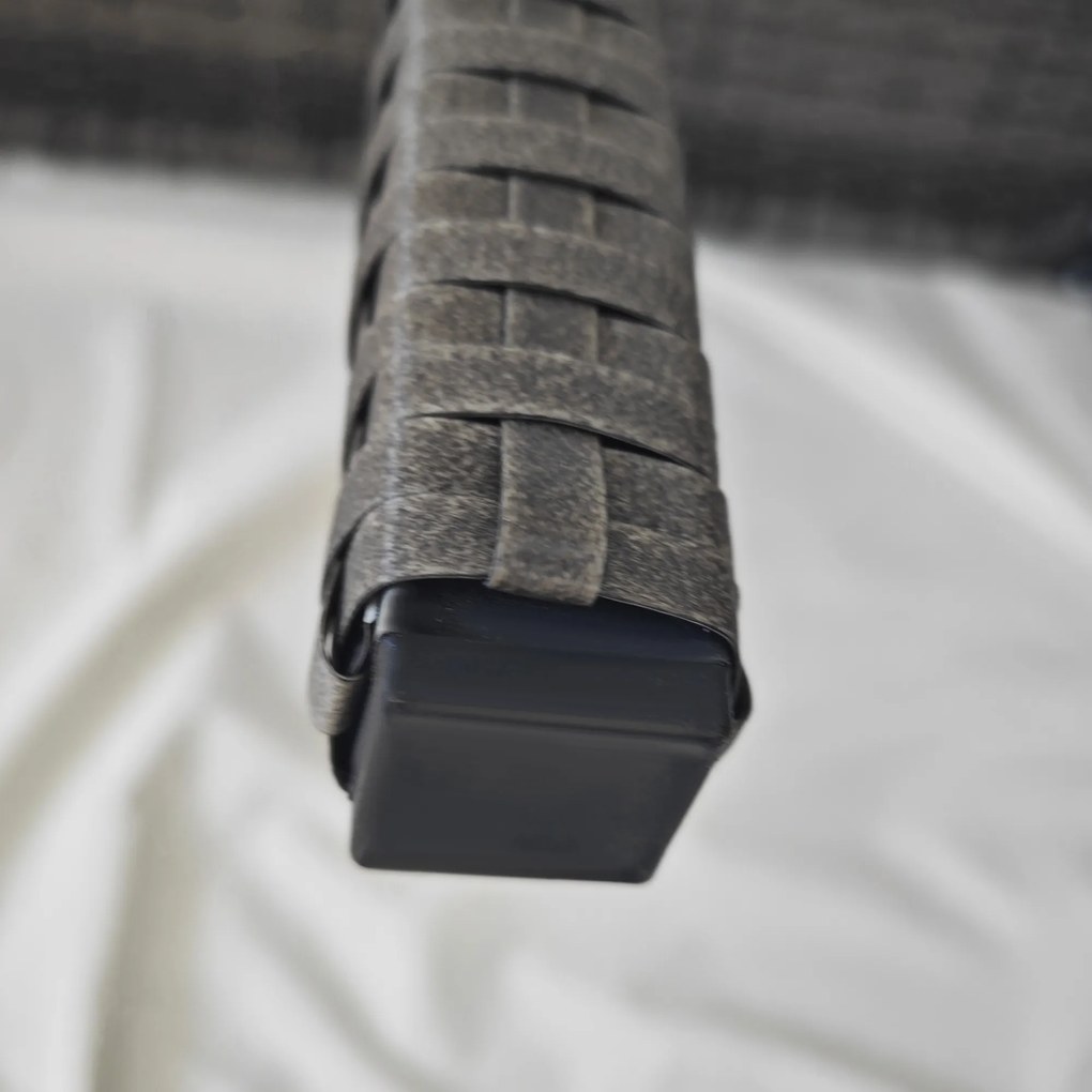 Outsunny Stolik Balkonowy, półokrągły, Polirattan+Metal, 100x50x74 cm, Szary