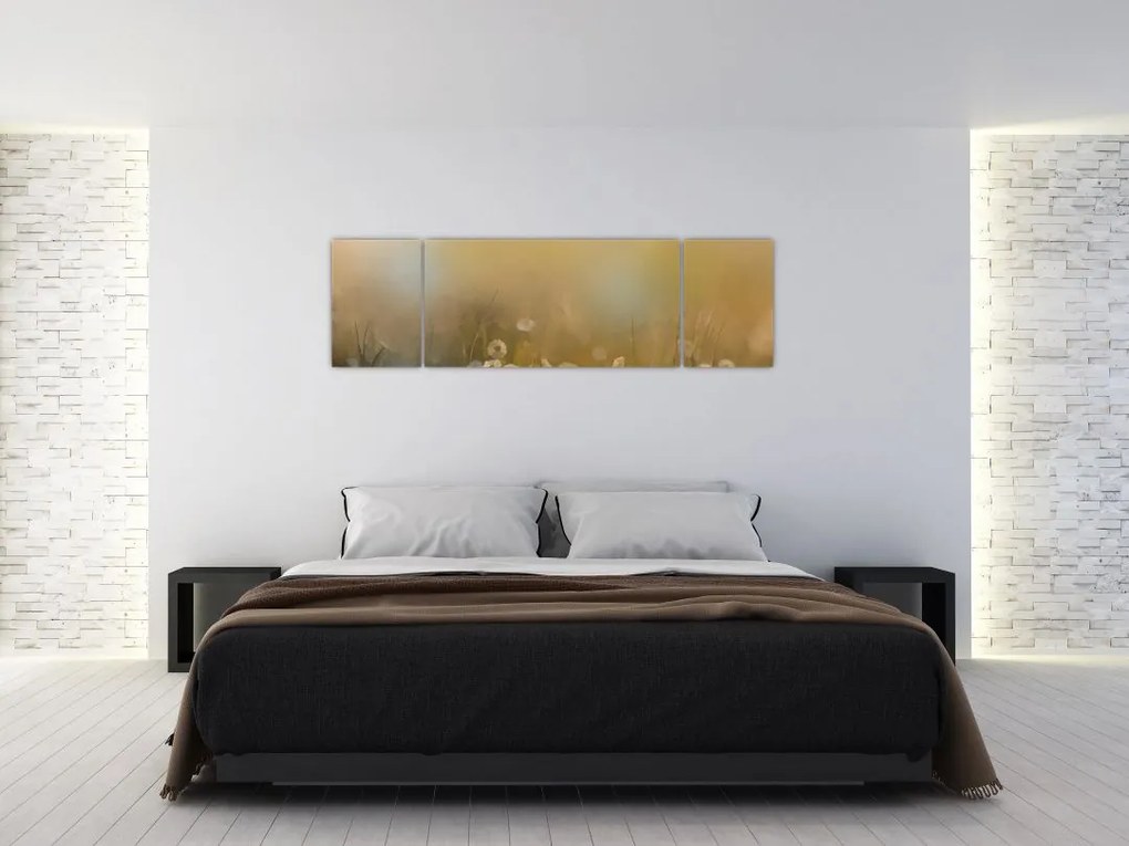 Obraz - Obraz olejny stokrotek (170x50 cm)
