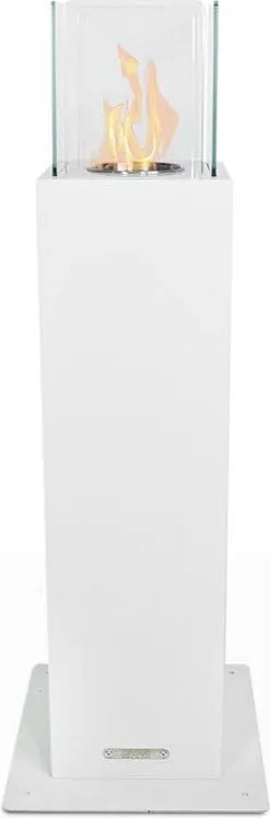 Capri 70 Biały kominek ogrodowy na bioetanol
