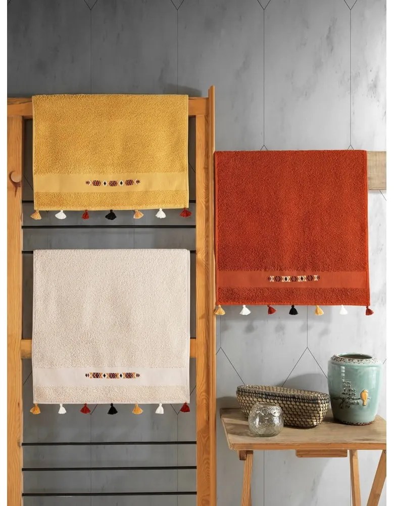 Bawełniane ręczniki frotte zestaw 3 szt. 50x90 cm Asorti – Foutastic