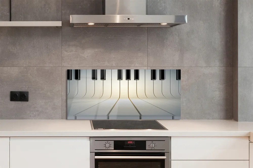 Szklany Panel Klawisze Fortepianu