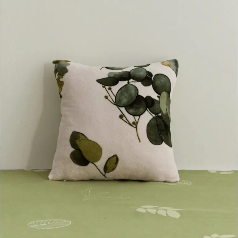 Dwustronna poszewka na poduszkę DUO SENSE EUCALIA 45x45 cm mikroplusz/flanela, kolorowy