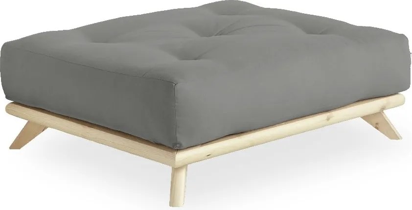 Podnóżek z szarym obiciem Karup Design Senza Natural/Grey