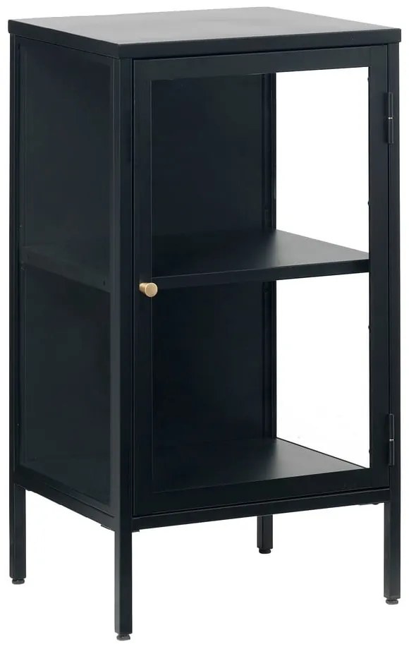 Czarna metalowa witryna 45x85 cm Carmel – Unique Furniture