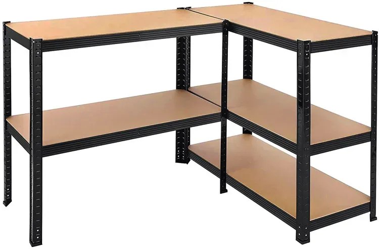 Czarny metalowy regał do piwnicy - Ovegi 4X