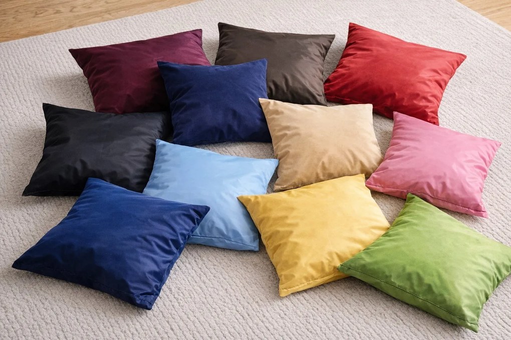 Poduszka dekoracyjna : Kolor tkaniny - VELVET - BL06, Rozmiar - 50x50, Typ tkaniny - Velvet