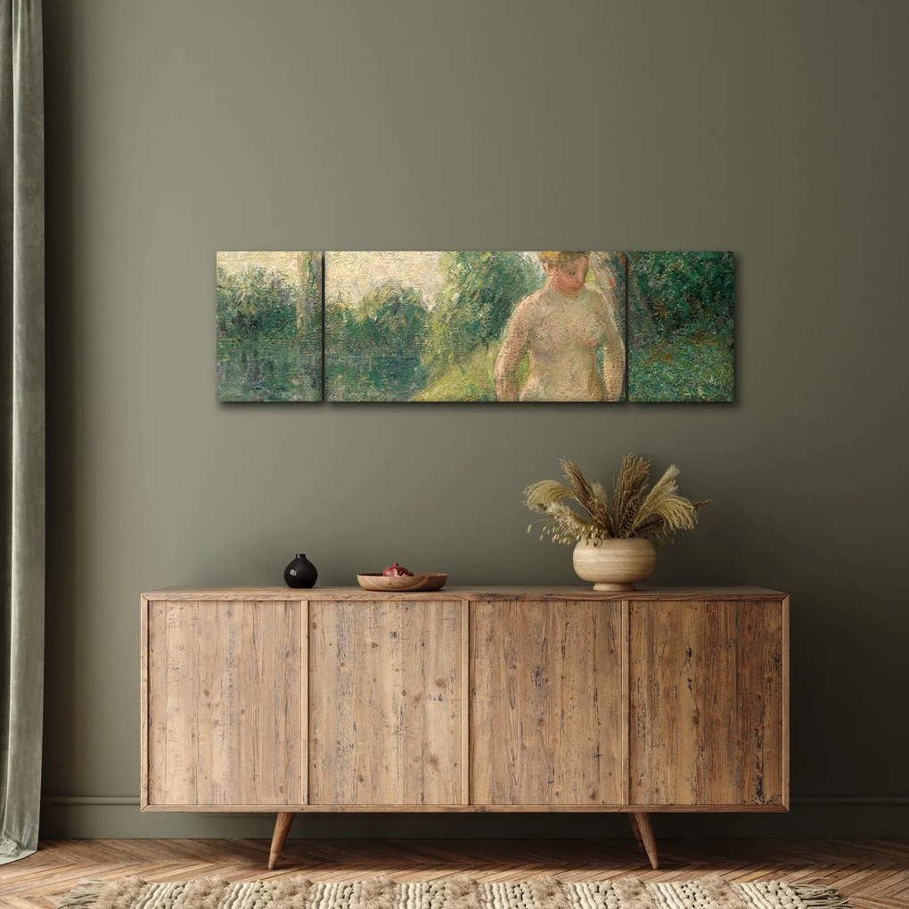 Obraz - Camille Pissarro, The Bather, reprodukcje (170x50 cm)