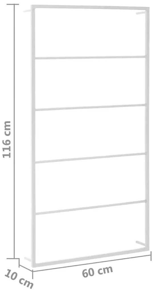 Biała nowoczesna drabinka do łazienki H6-P20