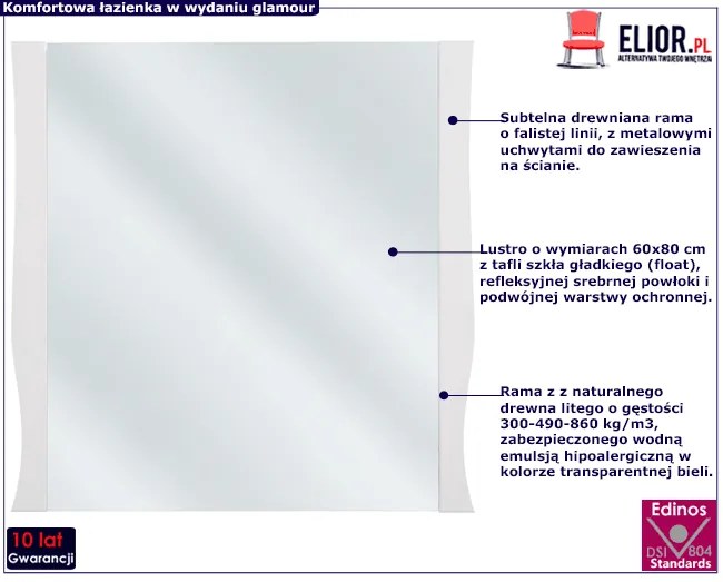 Lustro ścienne do łazienki W8-R51