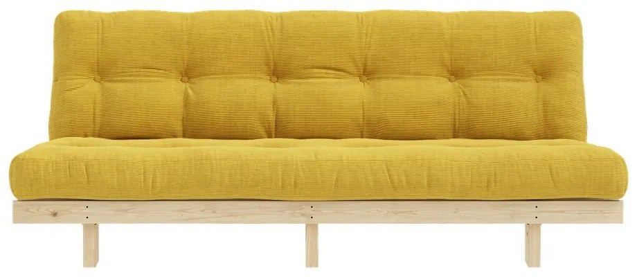 Żółta sztruksowa sofa 200 cm Lean – Karup Design