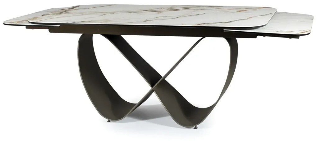 STÓŁ INFINITY CERAMIC BIAŁY AMBER BIANCO/MIEDZIANY 160(240)X95 SIGNAL