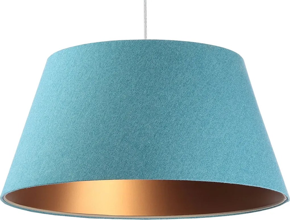 Niebiesko-miedziana lampa wisząca stożek - S410 G7-M76
