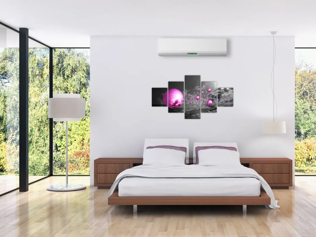 Obraz różowych kul (125x70 cm)