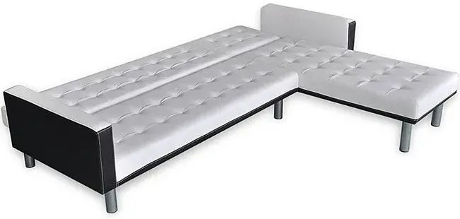 Rozkładany biały narożnik F8-A38