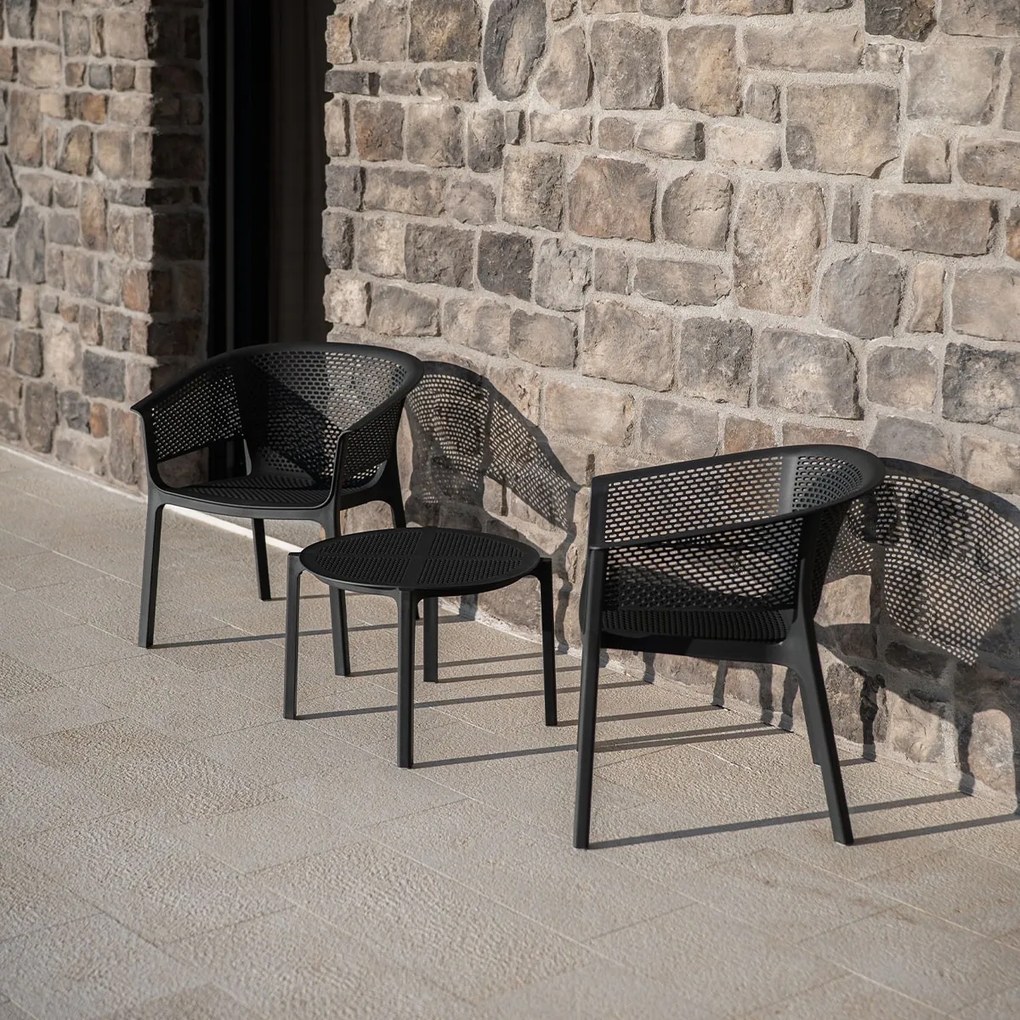 Kubełkowe krzesło ogrodowe Nexo z tworzywa sztucznego