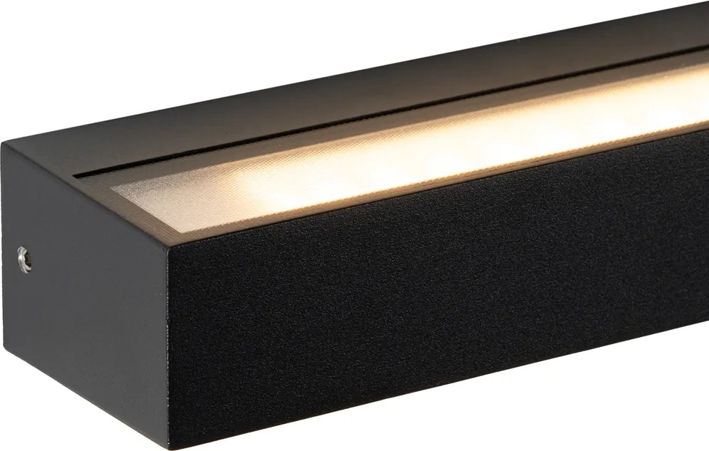 Nowoczesna lampa ścienna czarna z diodą LED IP65 - Steph