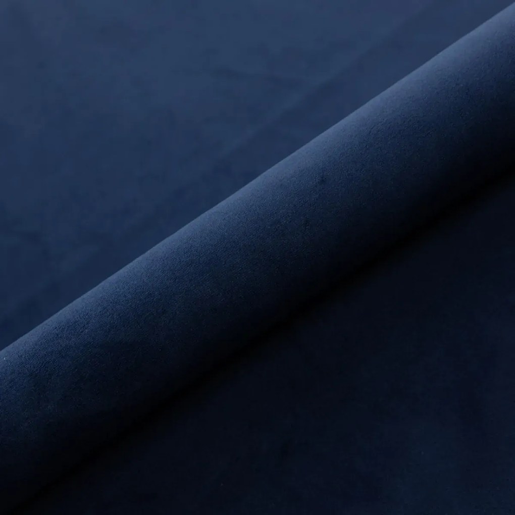 Łóżko kontynentalne IBETIO 180x200 granatowe velvet z pojemnikiem LAVERTO