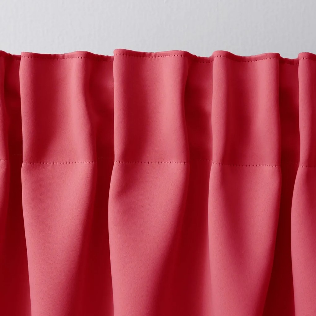 Zasłona zaciemniająca na taśmie marszczącej różowy 140x280 cm 1szt.