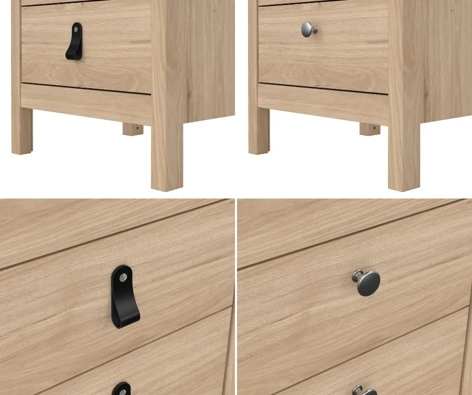 Szafka nocna z 3 szufladami Madrid, jackson hickory