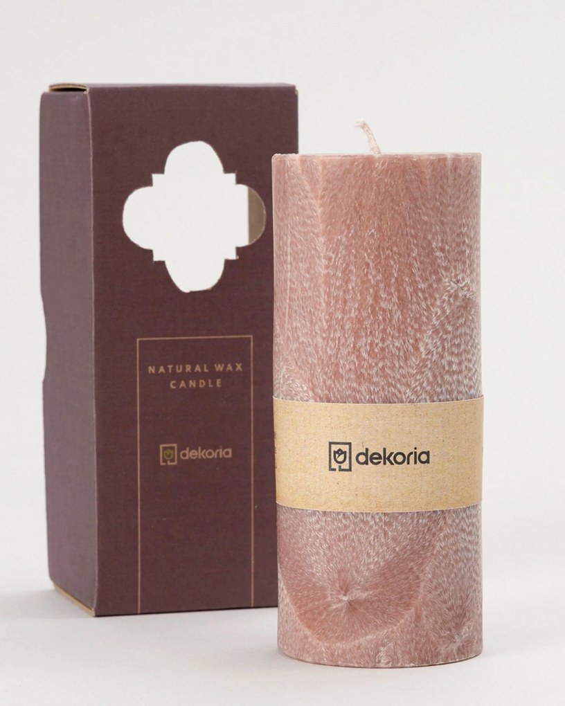 Świeca zapachowa palmowa walec Old Pink