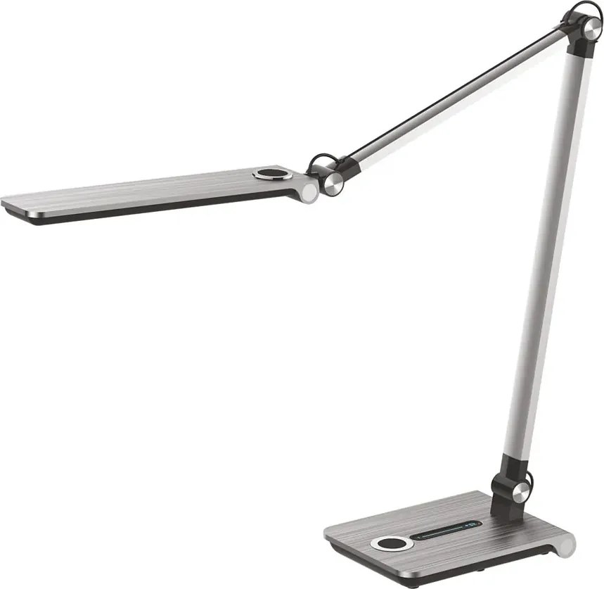 Srebrna nowoczesna lampka biurkowa LED - 4X A508 H8-F79