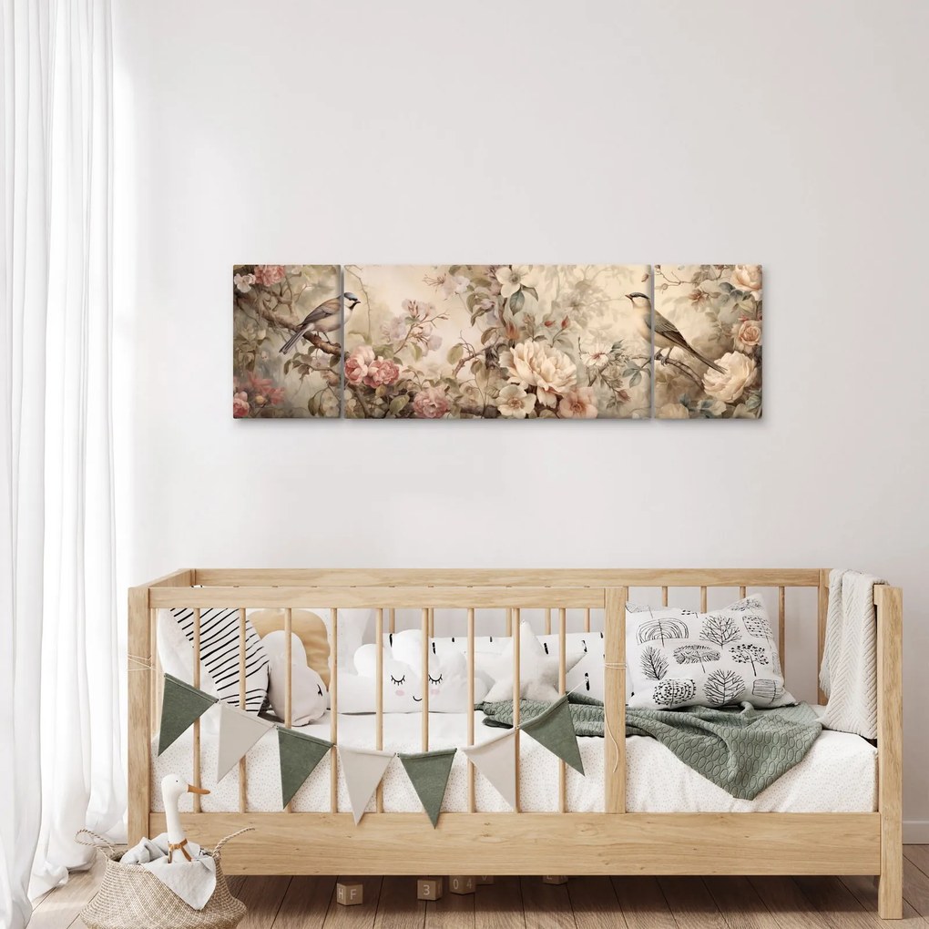 Obraz - Obraz ptaka w stylu vintage (170x50 cm)