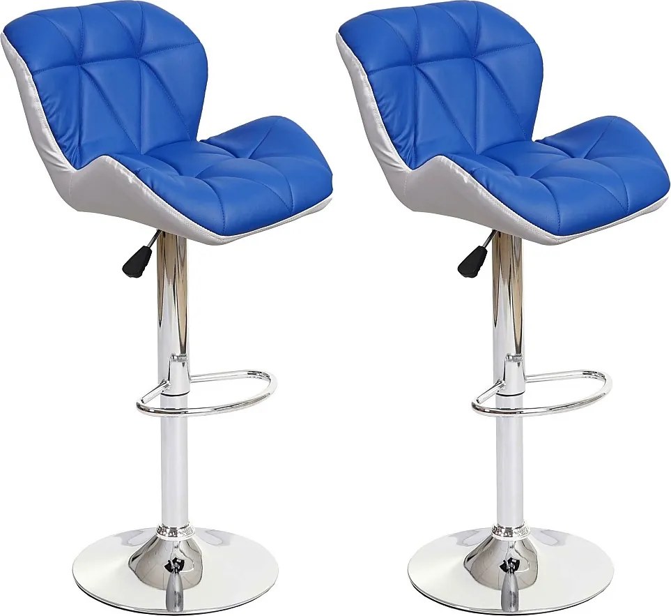 Stołek barowy MCW-A92 (zestaw 2 szt.),  niebieski