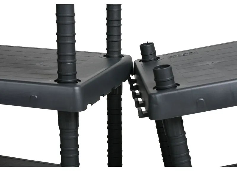 Plastikowy regał z regulowaną wysokością półek, 1645 x 820 x 400 mm