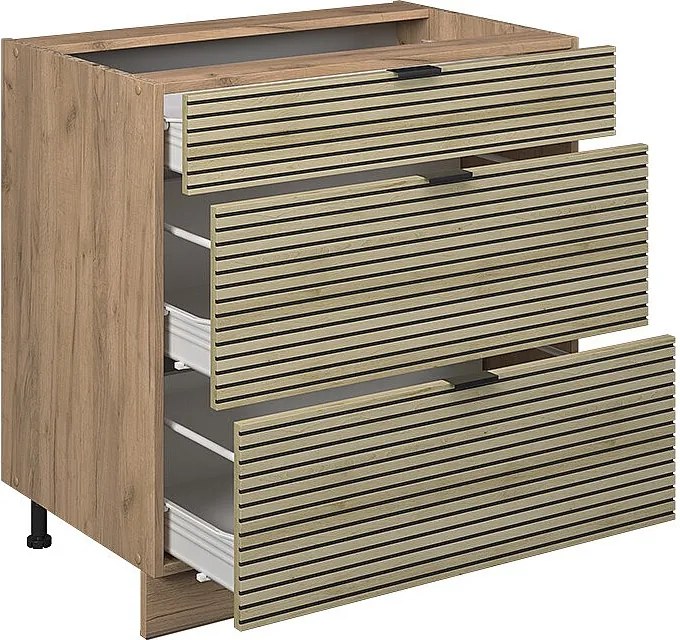 Szafka dolna do kuchni panel dębowy 80x51.6x82 fame-line