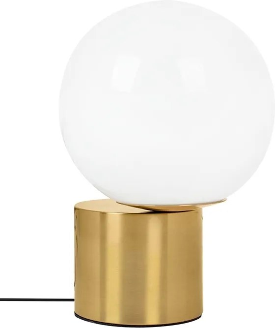 Lampa stołowa ze szklanym kloszem w kształcie kuli Parla
