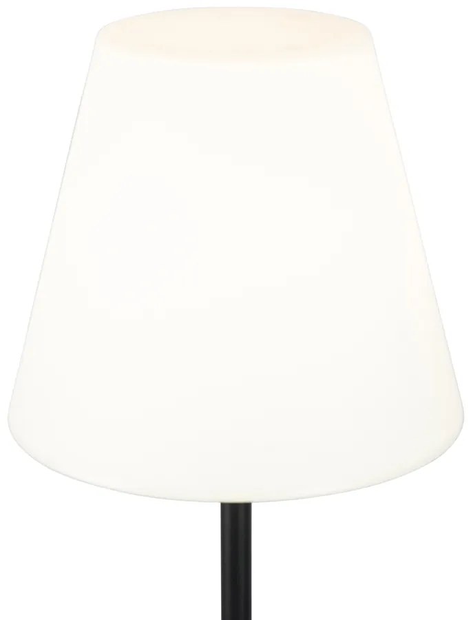 Zewnetrzna Inteligentna lampa podłogowa czarna z białym kloszem 35 cm IP65 z WiFi A60 - VirginiaDesignerski Oswietlenie zewnetrzne
