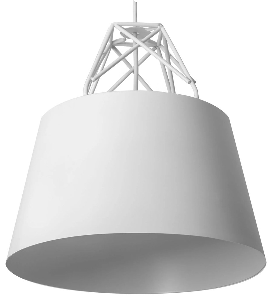 Lampa Sufitowa Wisząca Metalowa APP423-1CP Biała