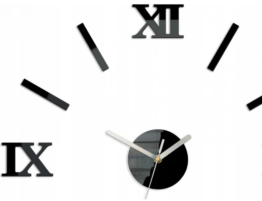 Zegar ścienny naklejany duży nowoczesny akrylowy na ścianę do salonu loft