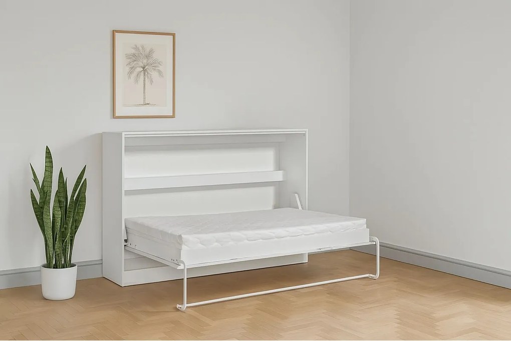 Półkotapczan poziomy Perfekt, 120x200 cm, Biały + Czarny