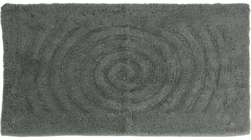 Dywanik łazienkowy Circle szaro-zielony, 45 x 75 cm