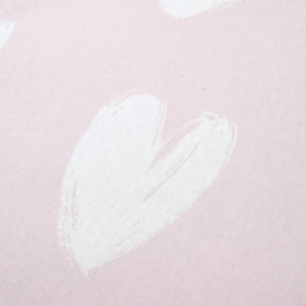 Flanelowe prześcieradło dziecięce do łóżeczka 70x140 cm Hearts – Catherine Lansfield