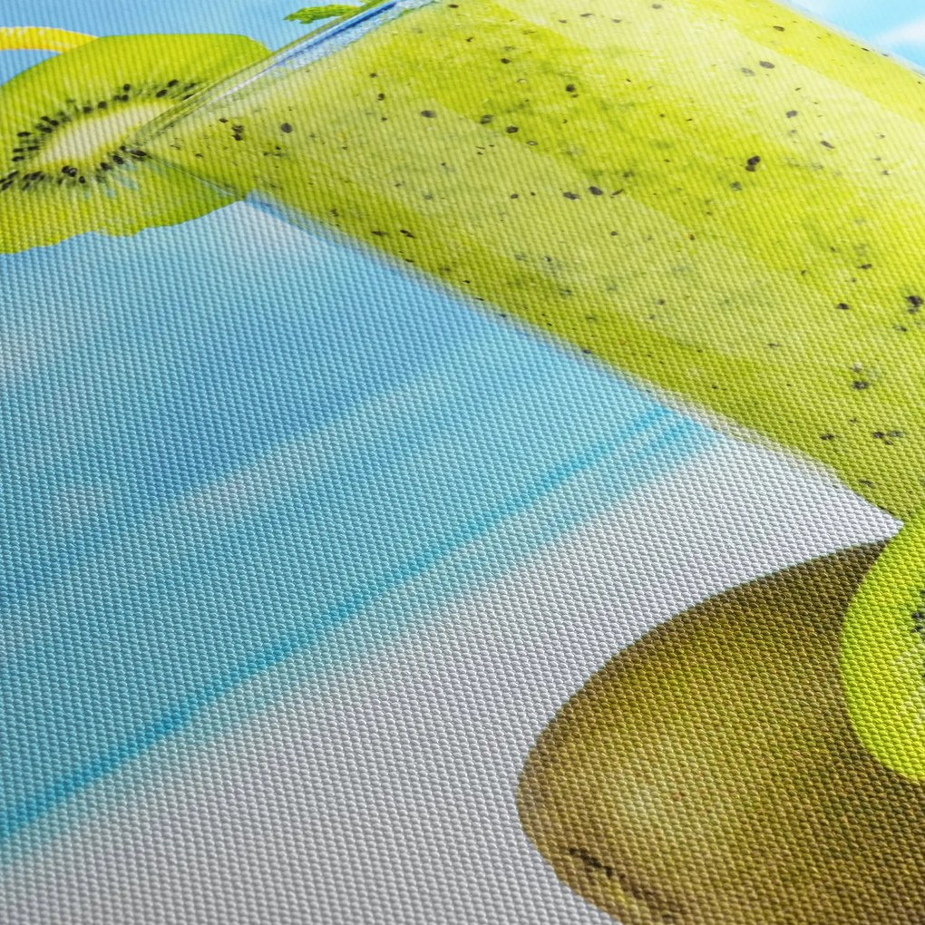 Zdjęcie - smoothie z kiwi (z zegarem) (90x30 cm)