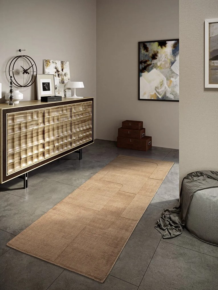 Dywan wełniany Villeroy &amp; Boch Charlotte odcienie brązowego 80 cm x 250 cm
