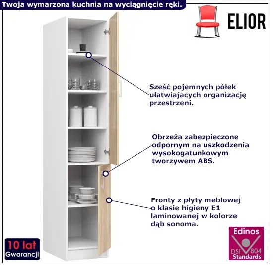 Wysoka szafka kuchenna dąb sonoma - Bolivia 8X