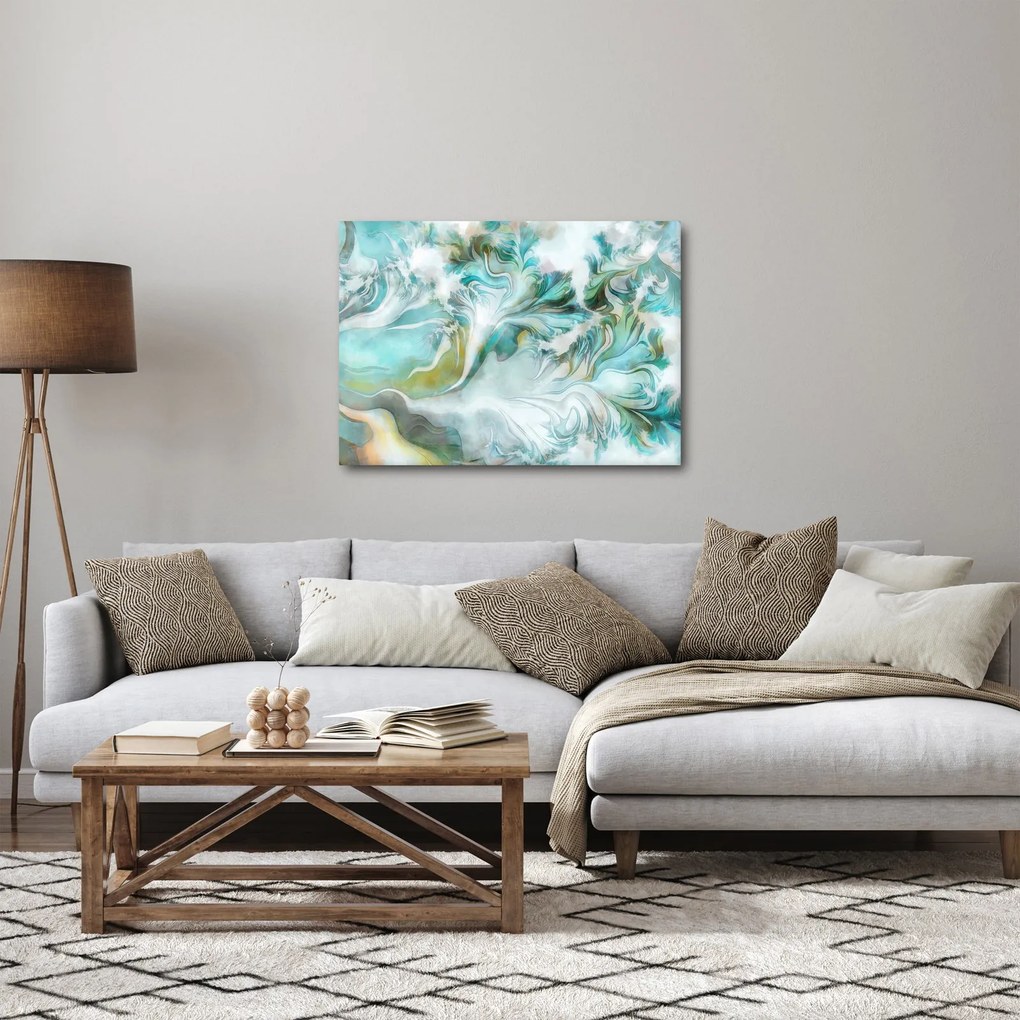 Obraz - Malowanie abstrakcyjnych wzorów (70x50 cm)