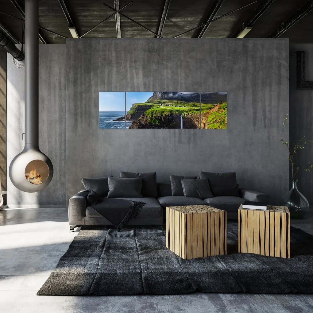 Obraz - Wodospad Múlafossur (170x50 cm)