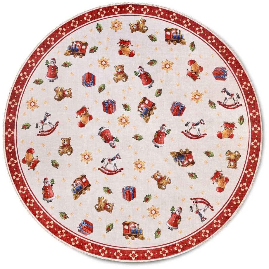 Czerwony okrągły dywan ze świątecznym motywem ø 150 cm Red Christmas – Villeroy&amp;Boch